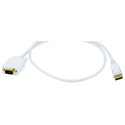 DisplayPort to VGA Cable White 10 Foot