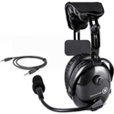 Photo of Dalcomm Tech Model J2 Pro Video Carbon Fiber Dual Ear Headset with FREE SBJ-5 XLR5M Adapter Cable/Cord Clip & Carry Bag