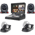 Datavideo EZ Streaming Pkg C - Includes HS-1600T Mixer/2x  PTC-140T PTZ Cameras with Mounts/100ft Cat6 Cable