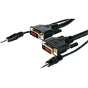 10ft DVI-D Video Cable With Attached 3.5mm Male Audio Connectors