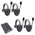 Photo of Eartec ETP4S UltraLITE PRO16 Long Range Dual Ch. Full-Duplex Wireless Intercom with 4 Single-Ear Headsets - 2.4 GHz