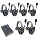 Photo of Eartec ETP6S UltraLITE PRO16 Long Range Dual Ch. Full-Duplex Wireless Intercom with 6 Single-Ear Headsets - 2.4 GHz