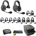 Eartec EVADE EVX1266-CM Full Duplex Dual Channel Wireless Intercom System w/ 6 Single 6 Dual-Ear Headsets