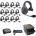 Eartec EVADE EVX13S-CM Full Duplex Dual Channel Light Industrial Wireless Intercom System w/ 13 Single-Ear Headsets
