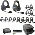 Eartec EVADE EVX1477-CM Full Duplex Dual Channel Wireless Intercom System w/ 7 Single 7 Dual-Ear Headsets