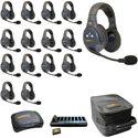 Eartec EVADE EVX15D-CM Full Duplex Dual Channel Light Industrial Wireless Intercom System w/ 15 Dual-Ear Headsets
