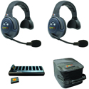 Photo of Eartec EVADE EVX2S Full Duplex Light Industrial Wireless Intercom System with 2 Single-Ear Headsets