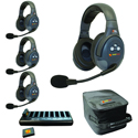 Photo of Eartec EVADE EVX4D Full Duplex Light Industrial Wireless Intercom System with 4 Dual-Ear Headsets