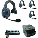 Photo of Eartec EVADE EVX4S Full Duplex Light Industrial Wireless Intercom System with 4 Single-Ear Headsets