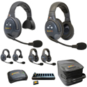 Eartec EVADE EVX633-CM Full Duplex Dual Channel Wireless Intercom System w/ 3 Single 3 Dual-Ear Headsets