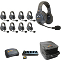 Photo of Eartec EVADE EVX9D-CM Full Duplex Dual Channel Light Industrial Wireless Intercom System w/ 9 Dual-Ear Headsets