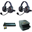 Eartec EVADE EVXT2 Xtreme Full Duplex Industrial Wireless Intercom System with 2 Dual-Ear Headsets