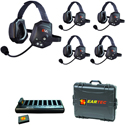 Photo of Eartec EVADE EVXT5 Xtreme Full Duplex Industrial Wireless Intercom System with 5 Dual-Ear Headsets