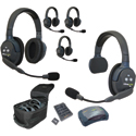 Eartec HUB514 UltraLITE/HUB 5-Person Duplex Wireless Intercom System - 1 HUB/1 UltraLITE Single/4 Double Headset