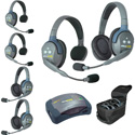 Eartec HUB633 HUB w/UltraLITE - Full Duplex Wireless Headset Intercom System for Larger Crews - 1 HUB/3 Single/3 Double