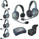 Photo of Eartec HUB624 UltraLITE/HUB 6-Person Full Duplex Wireless Intercom System - 1 HUB/2 Single Headsets/4 Double Headsets