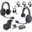 Eartec HUB642 UltraLITE/HUB 6-Person Duplex Wireless Intercom System - 1 HUB/4 UltraLITE Single/2 Double Headset