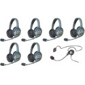 Eartec HUB7DCYB UltraLITE/HUB 7-Person Full Duplex Wireless Intercom System - 1 HUB/6 Headsets/1 Plug-In Cyber Headset