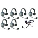 Photo of Eartec HUB7SMON UltraLITE/HUB 7-Person Full Duplex Wireless Intercom System - 1 HUB/6 Single Headsets/1 Monarch Headset