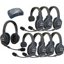 Photo of Eartec HUB871 UltraLITE and HUB 8 Person Intercom System - Includes Headsets/Batteries/Charger and Case