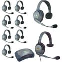 Photo of Eartec UltraLITE/HUB 9-Person Full Duplex Wireless Intercom System - 1 HUB/8 Single/1 Plug-In Max 4G Single Headset