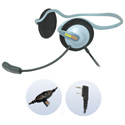 Eartec MOKW3300OL Monarch Mid-Weight Dual-Ear Intercom Headset Inline Push-to-Talk & Kenwood 2 Pin Plug