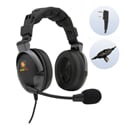 Eartec PDKWIL Proline Double-Ear Intercom Headset Inline Push-to-Talk & Kenwood 2 Pin Plug