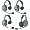 Photo of Eartec UL431 UltraLITE 4-Person Duplex Wireless Intercom System - 3 UltraLITE Single/1 UltraLITE Double Headset 1.9 GHz