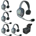 Photo of Eartec UL5S UltraLITE - Full Duplex Wireless Intercom System with 5 Single-Ear Headsets