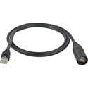 Photo of Laird EC8-RJ45-15 CAT5e Tactical Ethernet Cable - Neutrik etherCON RJ45 to RJ45 - Black - 15 Foot