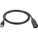 Photo of Laird EC8-RJ45-25 CAT5e Tactical Ethernet Cable - Neutrik etherCON RJ45 to RJ45 - Black - 25 Foot