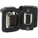Photo of Switchcraft EHHD15MFB 15-Pin HD Dsub Connectors Male to Female (Black)