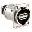 Photo of Switchcraft EHUSBABX USB-A to USB-B Barrel Connector - Silver