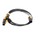 Elation Power 2FER-IP 12AWG IP65 Locking Power Splitter Cord - 2 SAC3FX Female / 1 SAC3MX Male  - 3.2 ft/.98m