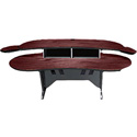 Photo of Mid-Atlantic 84 Inch Desk w/Overbridge w/2 4-Space Racks Dark Cherry