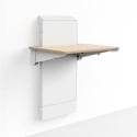 Ergotron 24-804-S893 WorkFit Elevate Wall Mounted Desk with 26-Inch Height Range & 40lb Capacity - White & Mendota Maple