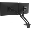 Ergotron 45-496-224 MVX Dual LCD Monitor Desk Mount Arm - Matte Black