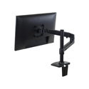 Photo of Ergotron 45-537-224 LX Desk Monitor Arm - Tall Matte Black Pole with 2-Piece Clamp & Grommet Mount