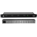 Photo of ESE ES 247E Quad 1x6 Rack Mount Composite Video DA 1 RU w/ BNC Connectors - Black Faceplate