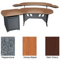 Photo of Mid-Atlantic 60 Inch Desk w/Overbridge & Single Bay Rack Dark Cherry