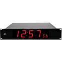 ESE ES-993U 6-digit - 2.3 Inch Red LEDs w/ 1 Inch Seconds Time Code Remote Display w/ Black 19 Inch Faceplate