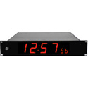 Photo of ESE ES-993U 6-digit - 2.3 Inch Red LEDs w/ 1 Inch Seconds Time Code Remote Display w/ Black 19 Inch Faceplate