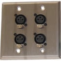 Photo of ETS PA202FRJWP InstaSnake Wall Plate with 4 Female XLR to RJ45 Inputs