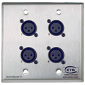 Photo of ETS PA202FWP InstaSnake Wall Plate- Send 4 FXLR to 110 Punch Down