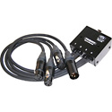 ETS PA203FP InstaSnake Send 3 Female XLR and 1 Male XLR 1.50 Foot with Pigtail to RJ45 Jack- All Pins