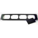 Photo of ETS PA207 2u 19in Rack Mount Panel w 3 Blank Plates - Holds up to 4 InstaSnakes