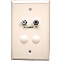 Ivory Cat5 Wall Plate with Dual RCA Audio