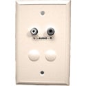 Photo of Ivory Cat5 Wall Plate with Dual RCA Audio