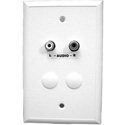 Photo of White Cat5 Wall Plate with Dual RCA Audio