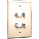 Photo of ETS PA808WPIY Four RCA Analog Audio Adapter Wall Plate - Ivory